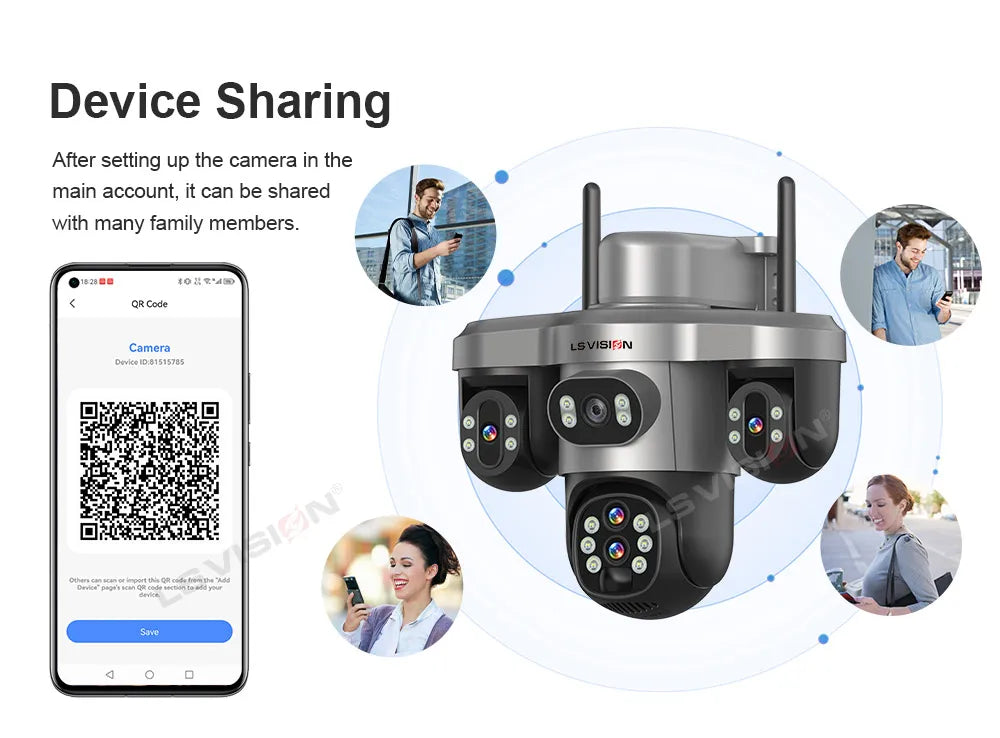 Solar Security Camera WiFi 10X Zoom Auto Tracking Wifi Surveillance Security & Safety