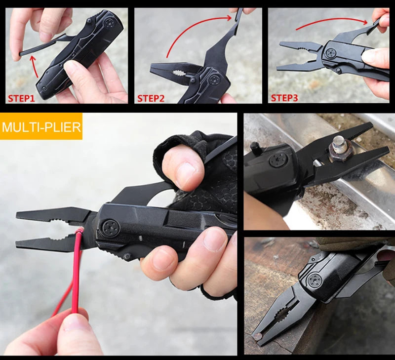 Stainless Steel 18 in 1 Multi Tool Knife Aluminum Handle tools BushLine