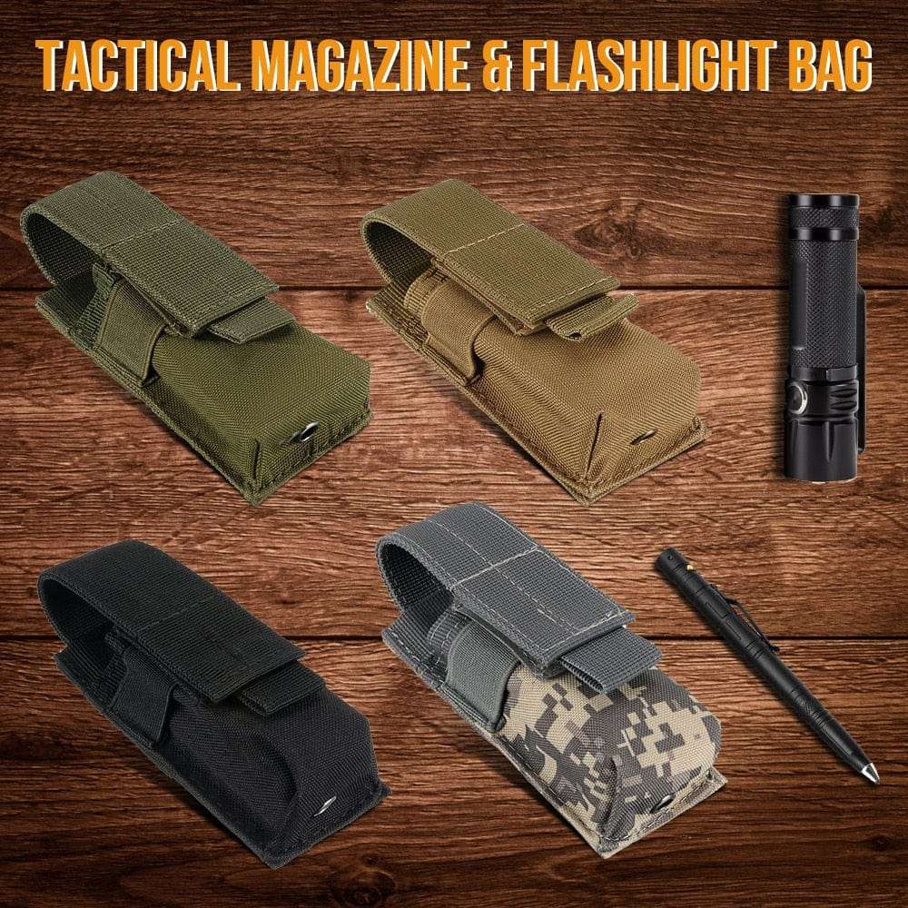 Tactical Pouch Torch Knife Holster Molle Accessories