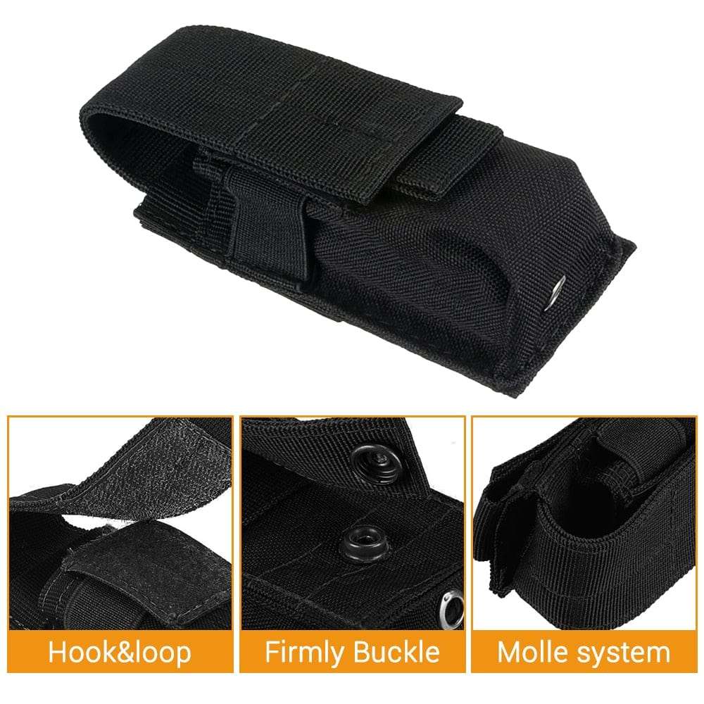 Tactical Pouch Torch Knife Holster Molle Accessories