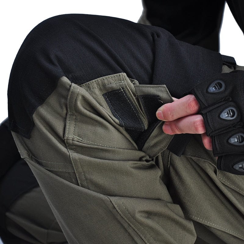 Tactical Uniform Pants and Shirt with Pads Outdoor Clothing