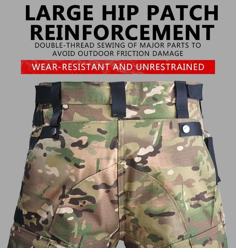 Tactical Uniform Pants and Shirt with Pads Outdoor Clothing