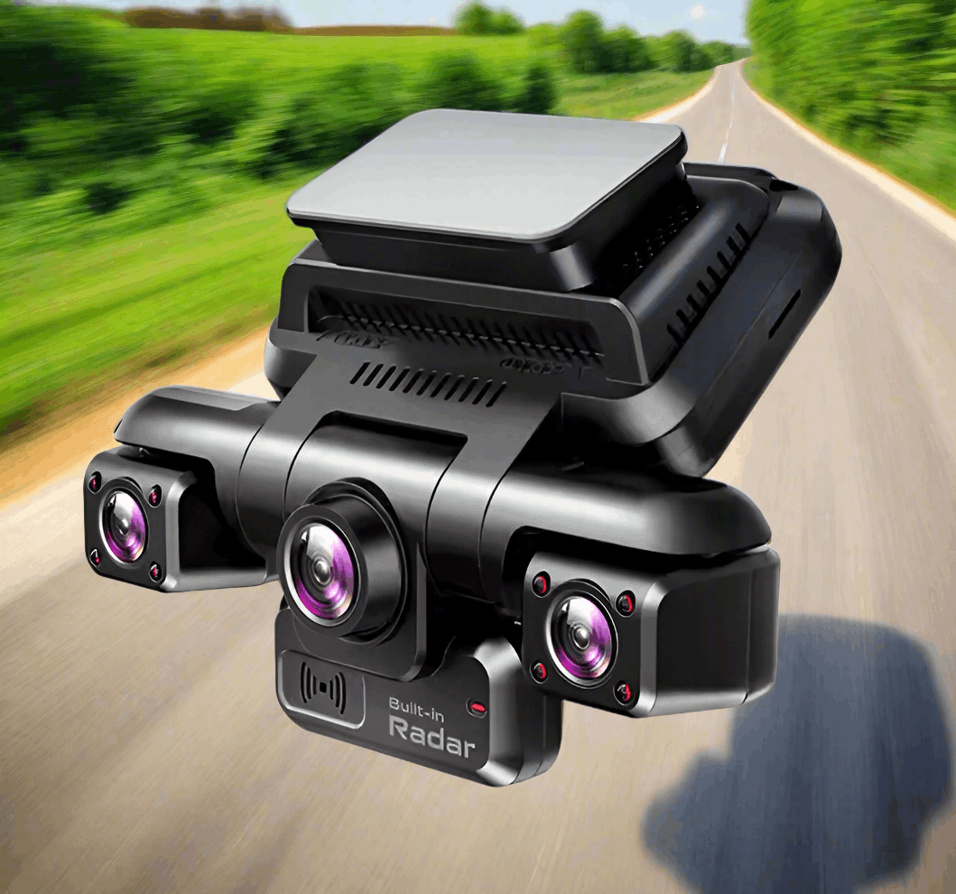 TiESFONG i7pro 4CH GPS Radar Dash Cam 360 24H Parking Monitor Smart Technology