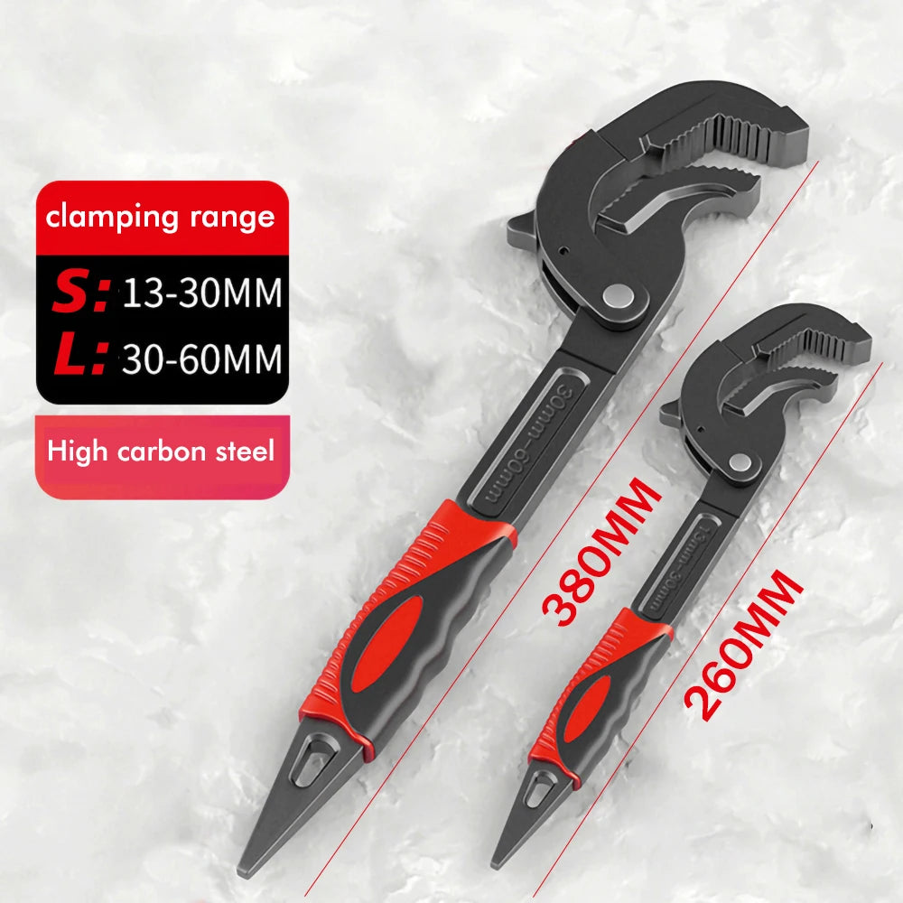 Universal Wrench Multifunction Quick Snap Grip Adjustable Spanner tools BushLine