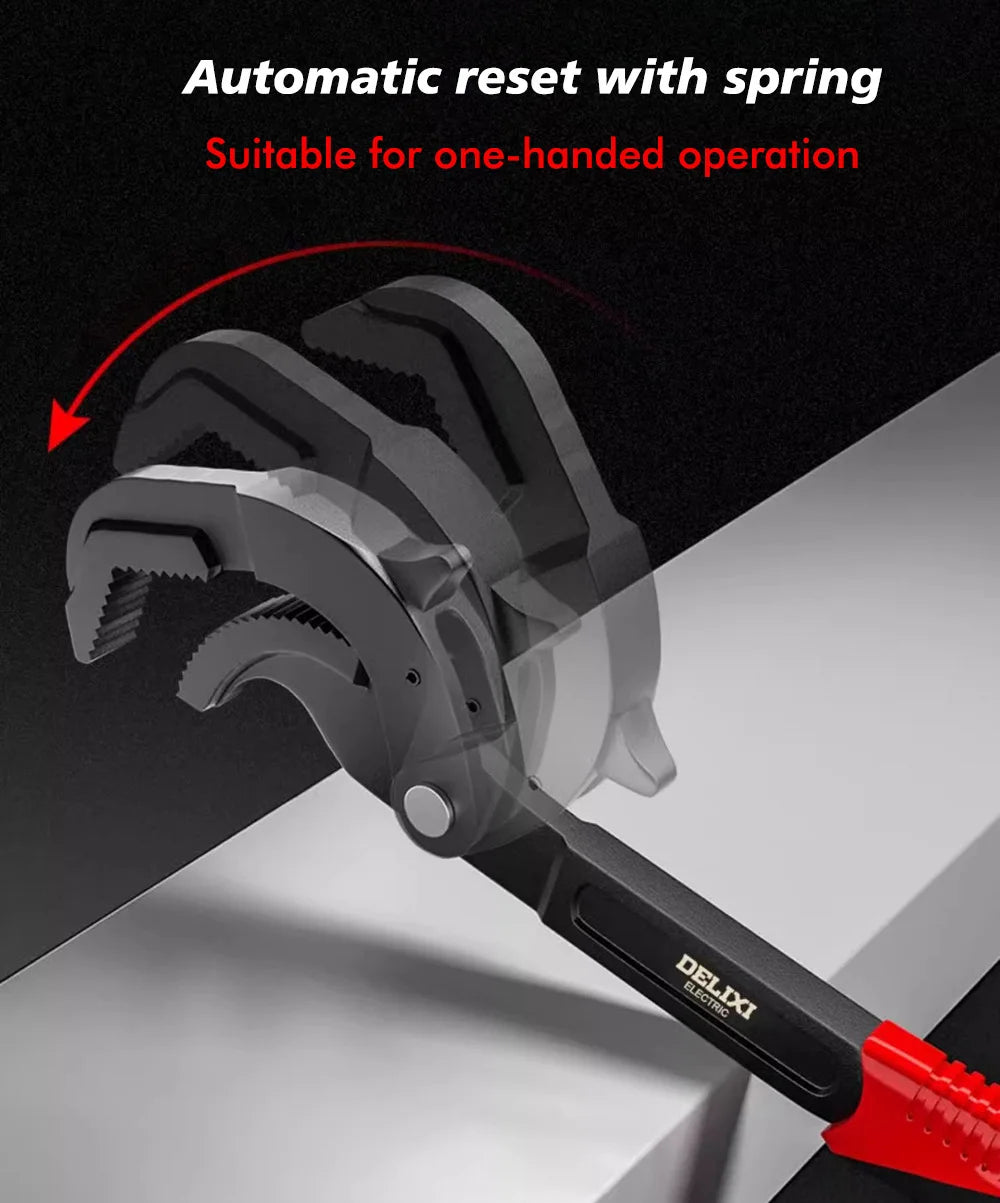 Universal Wrench Multifunction Quick Snap Grip Adjustable Spanner tools BushLine