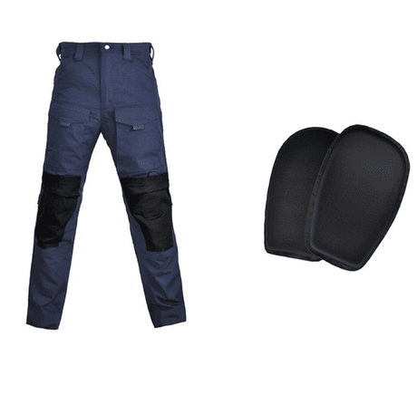 Tactical Uniform Pants and Shirt with Pads Outdoor Clothing BushLine Navy Pants With Pads S-(50-60KG)