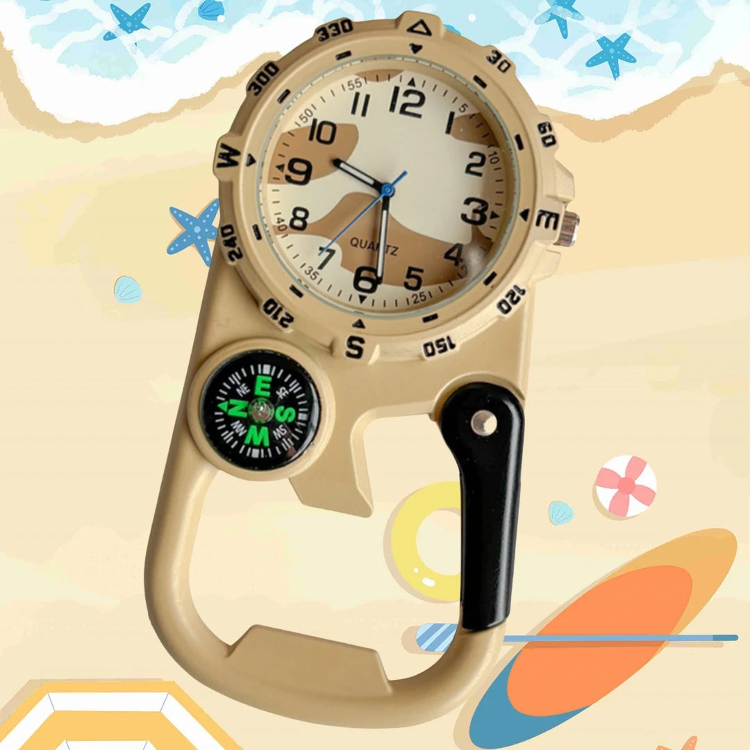 Versatile Carabineer Compass Watch Traditional Quartz Optics BushLine