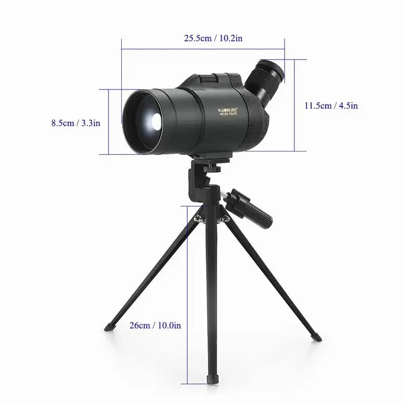 Visionking 25-75x70 Telescope Spotting Scope Monoculars Long Reach with Tripod Optics BushLine