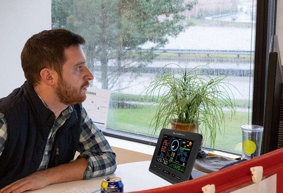 WiFi Weather Station Thermo Hygro Barometer Wind Direction Speed Wind Power Vertical BushLine