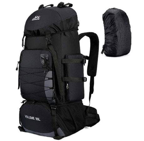 Large Hiking Camping Backpack 80ltr 90ltr BackPacks BushLine 90L Black  