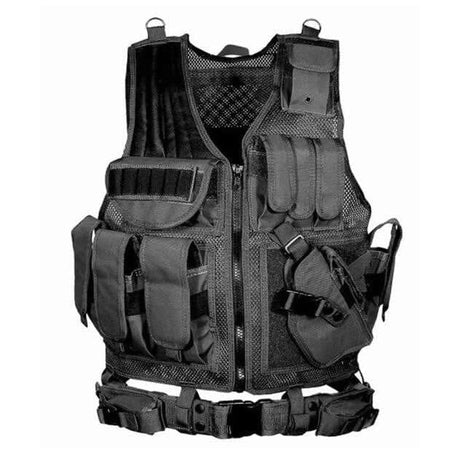 Tactical Survival Outdoor Vest Training Vest BackPacks BushLine Black  