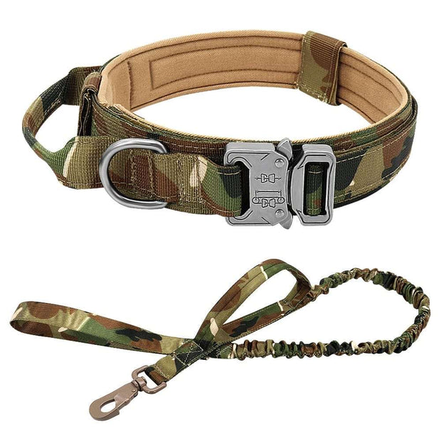 Dog Harness Collar Leash Combo No Pull Dog Stuff BushLine Camouflage Collar & Leash M 