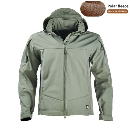 Light Weight Fleece lined Jacket Wind/Waterproof jackets BushLine army green S-45-55kg 