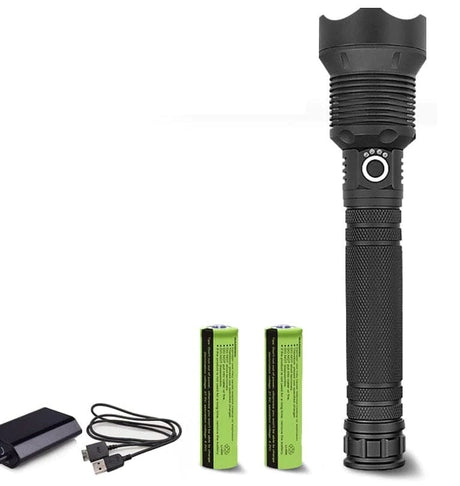 Rechargeable Powerful LED Flashlight Optics BushLine XHP70.2 B