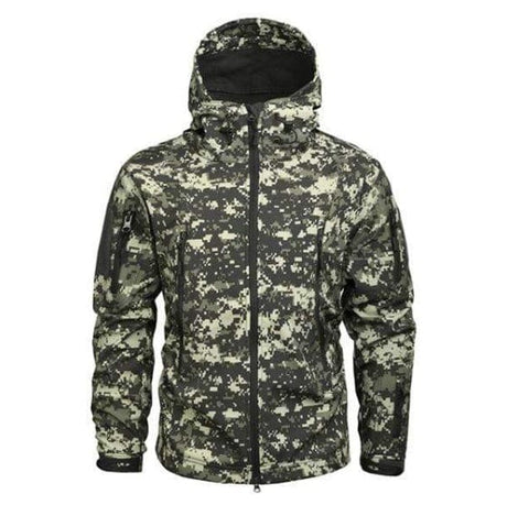 Camouflage Fleece Jacket Windbreaker Outdoor Clothing BushLine ACU S 