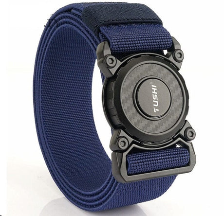 New Rotary Quick Release Metal Buckle Belts tacticle clothing BushLine Navy blue 105cm 