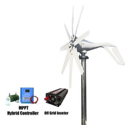 1000W Wind Turbine 2000W With Solar Panel Option Wind Power BushLine 12V With Inverter System|1000W 