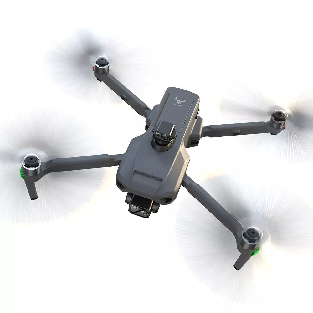 SG909MAX in flight, top view, on white