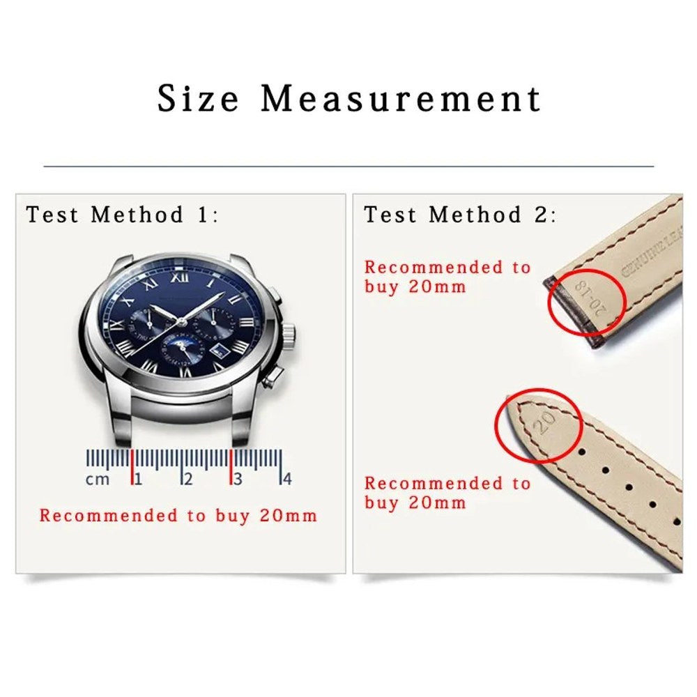 How to check lug width: measure the gap between the lugs, or read the size stamped on your old strap