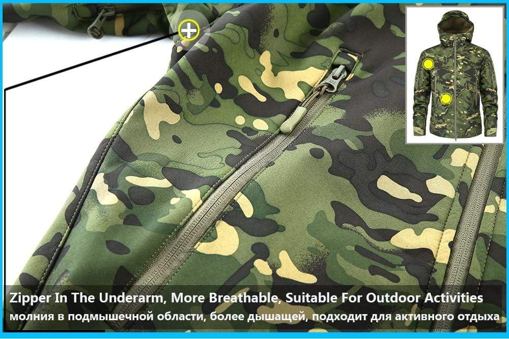 Camouflage Fleece Jacket Windbreaker Outdoor Clothing BushLine