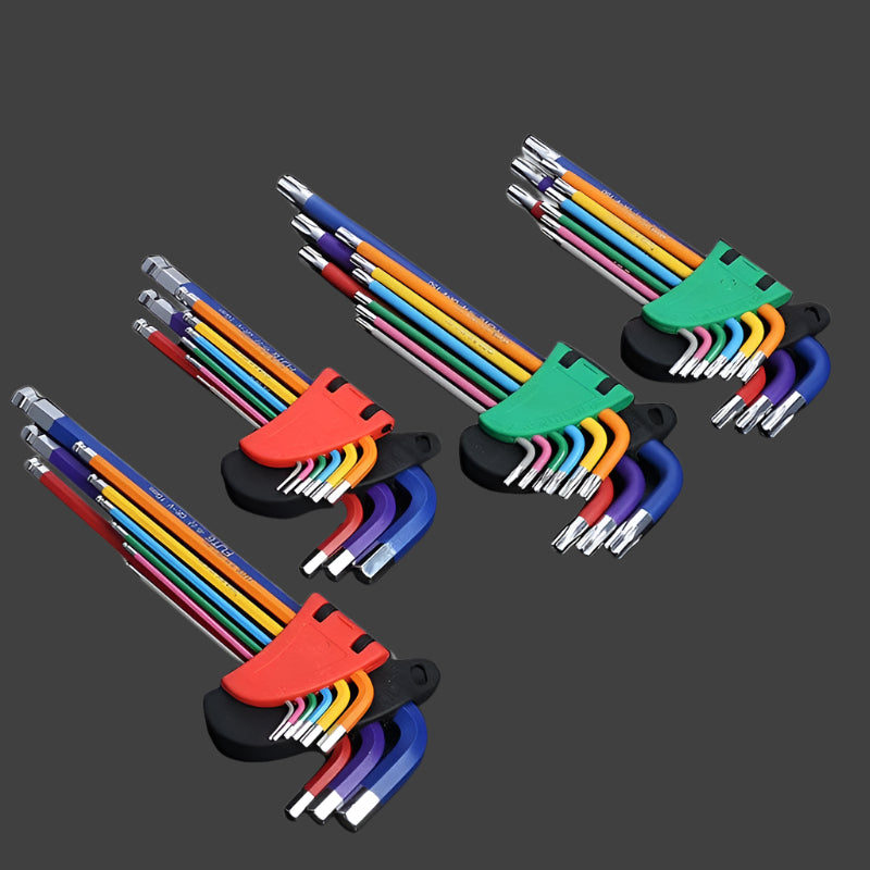 Colour Coded Torx & Hex Head Allen Key Set tools BushLine
