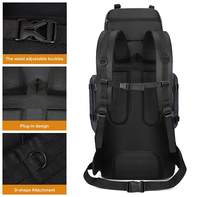 Large Hiking Camping Backpack 80ltr 90ltr BackPacks  BushLine