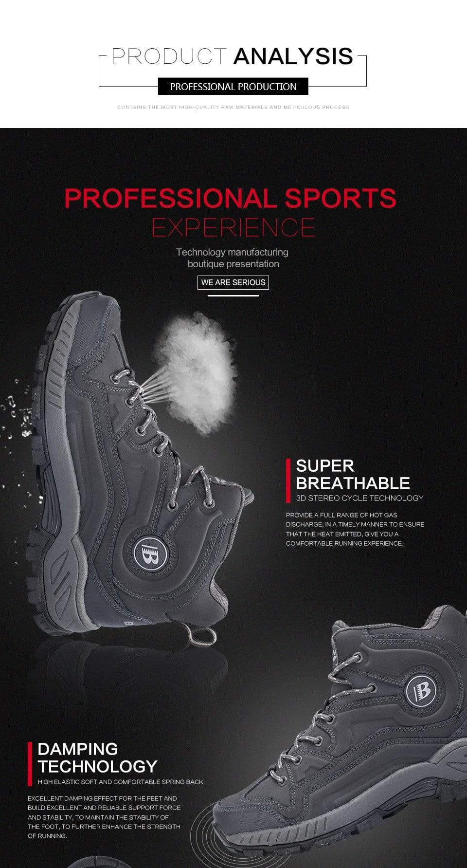 Men Hiking Sport/Outdoor boots Footware  BushLine
