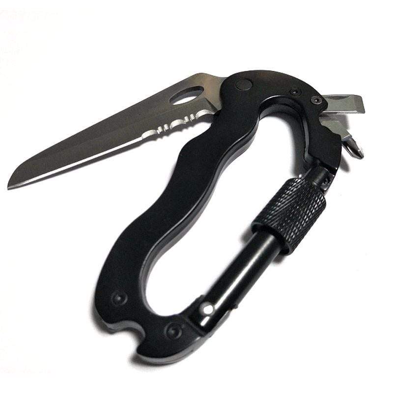 Multi-Tool Folding Knife Slotted Screwdriver 5 In 1 Carabiner Multi-tools BushLine