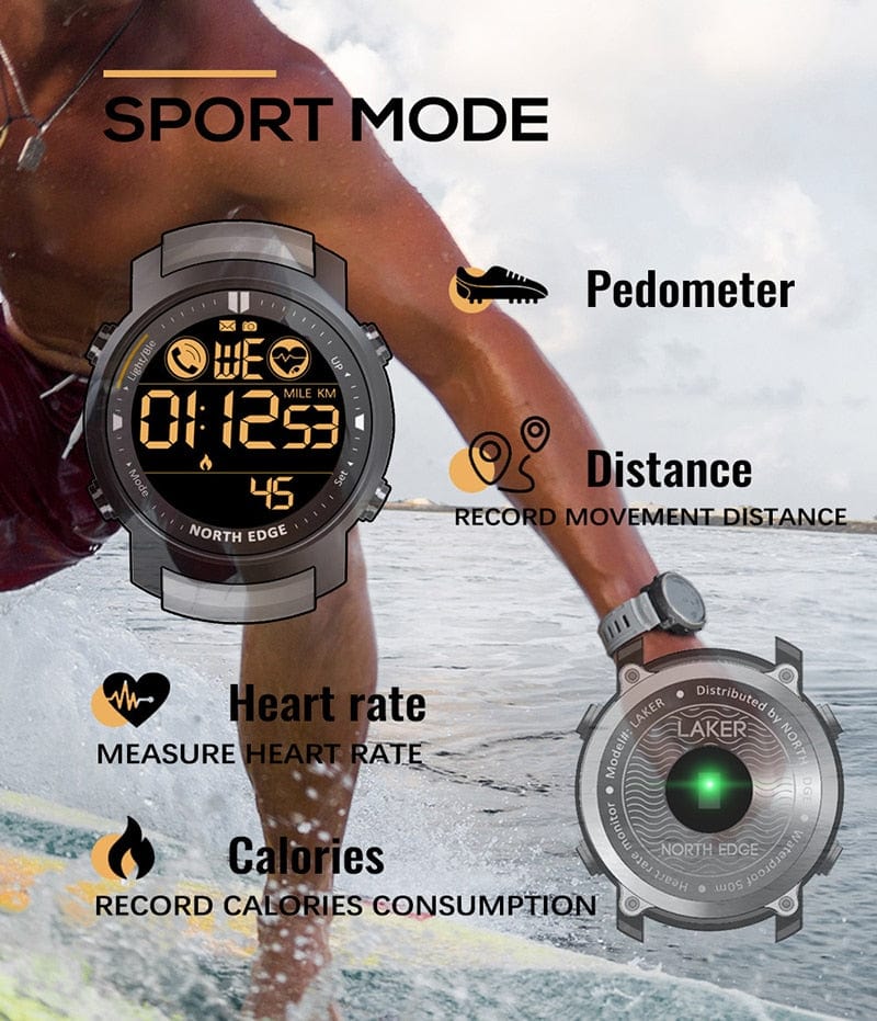 NORTH EDGE - LAKER Smart Watch BT Android IOS Watchs
