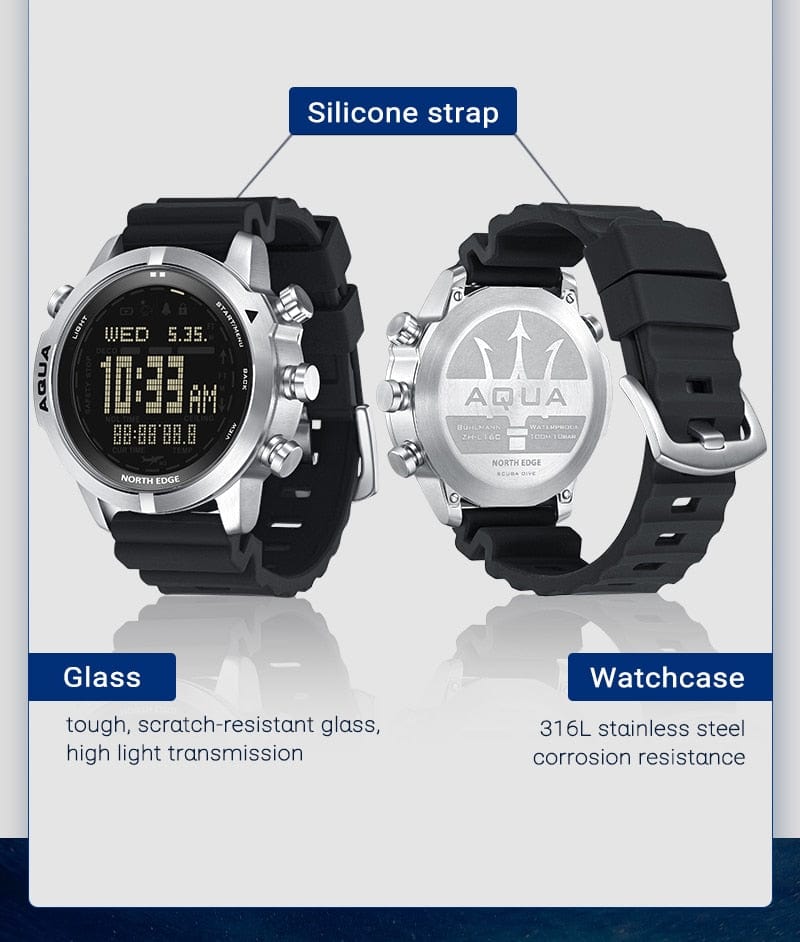 NORTH EDGE Scuba Diving Computer Watch Watchs