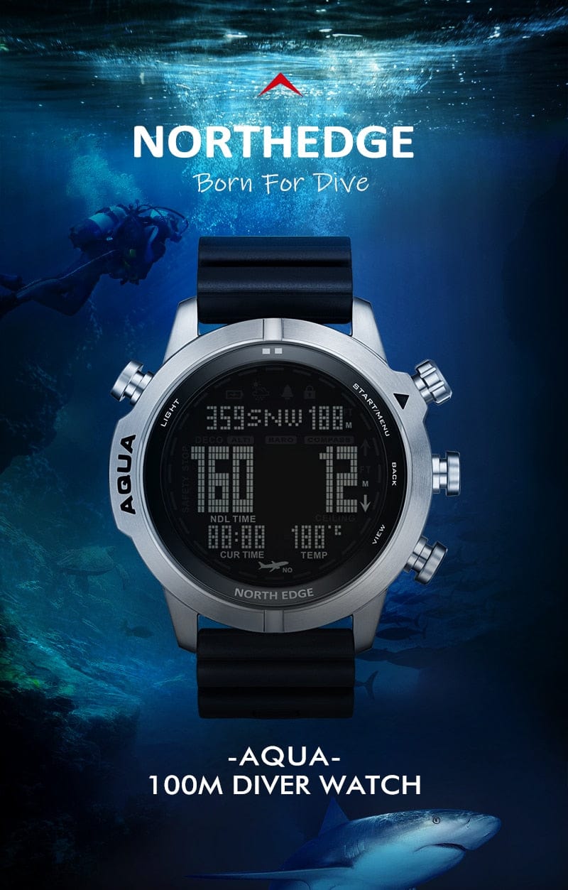 NORTH EDGE Scuba Diving Computer Watch Watchs