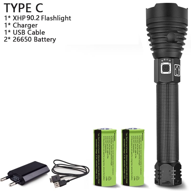 Rechargeable Powerful LED Flashlight Optics  BushLine