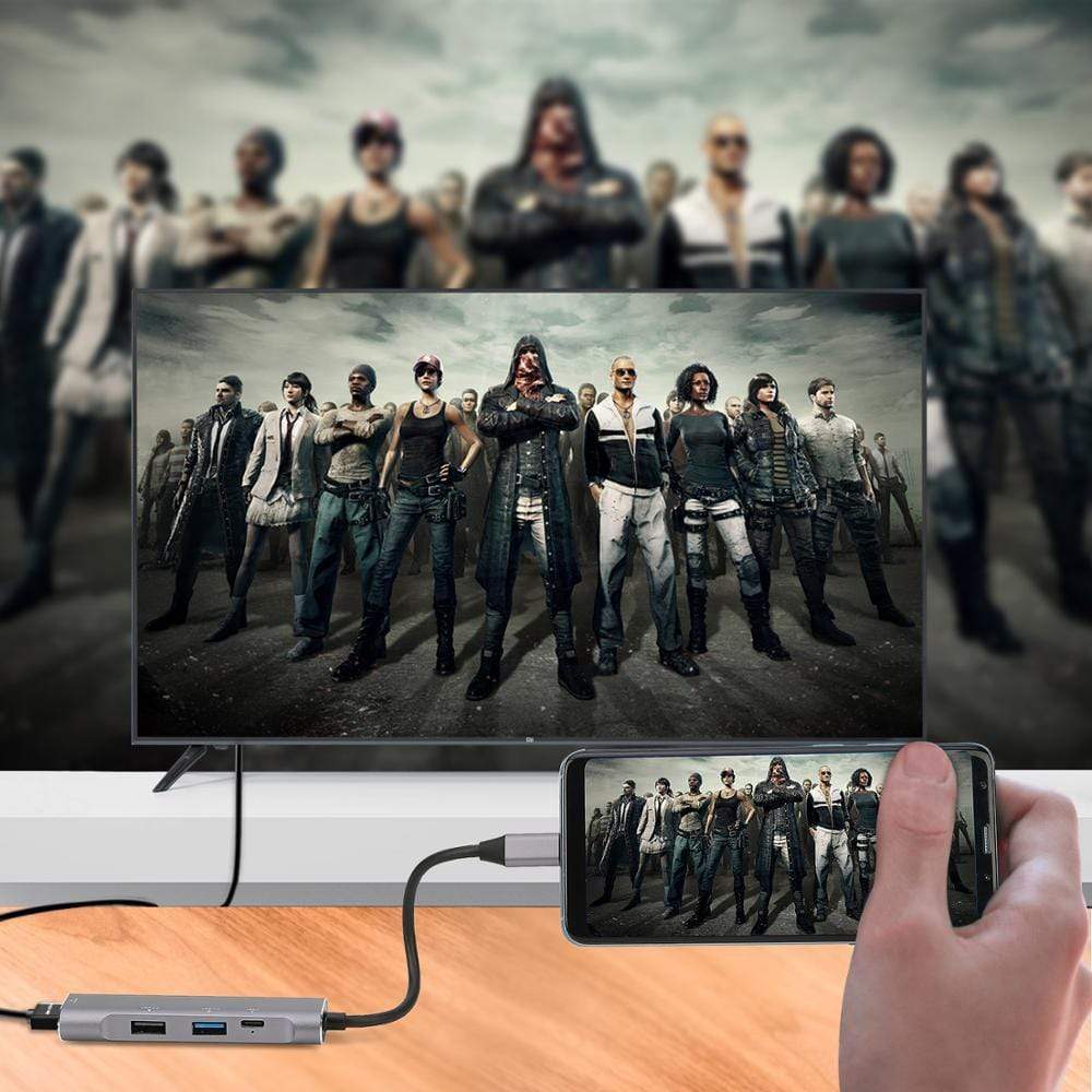 USB C to HDMI Adapter Hub Dock Phone Laptops TVs Smart Technology BushLine