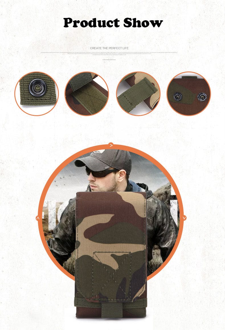 Universal Rugged Wear Phone Holster Molle phone stuff BushLine