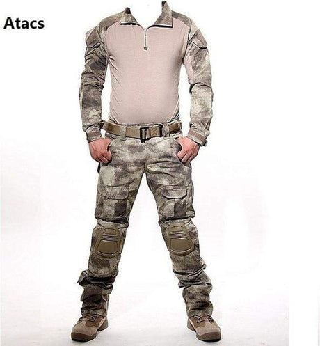 US Combat Shirt + Cargo Pants Knee Pads 2023 tacticle clothing BushLine Atacs S 