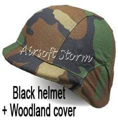 M88 High-Strength ABS Military Helmet + Cloth Cover army Surplus BushLine Woodland  