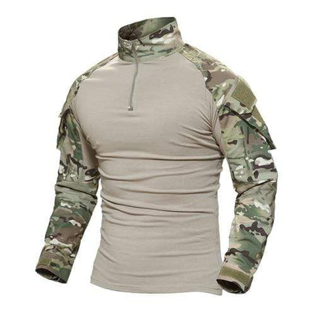 Multicam Military Men Long Sleeve Shirt tacticle clothing BushLine CP Asian Size S 