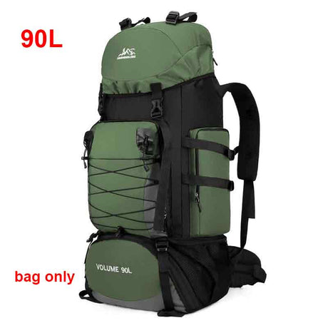 90L and 80L Hiking Camping Backpack BackPacks BushLine 90L Army Green Bag  