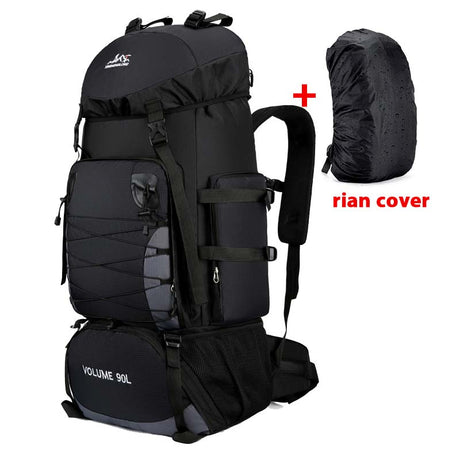 90L and 80L Hiking Camping Backpack BackPacks BushLine 90L Bag and Cover BK  