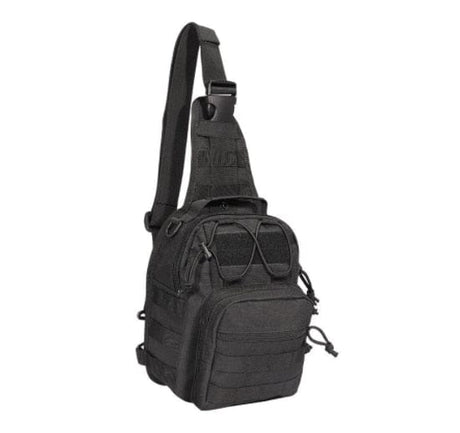 Expandable Molle Tactical Shoulder Sling Pack Bag BackPacks BushLine Black  