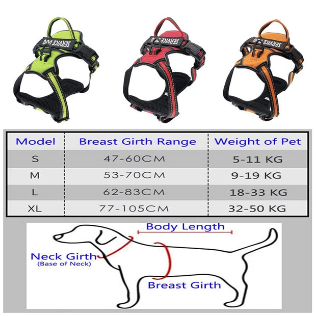 New Dog Vest Harness Leash Reflective 2023 Dog Stuff BushLine Pink S 