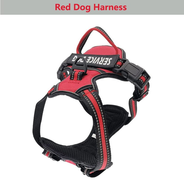 New Dog Vest Harness Leash Reflective 2023 Dog Stuff BushLine Red S 
