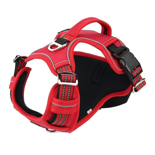 Dog Harness Adjustable Large & Medium Dog Stuff BushLine Red S 