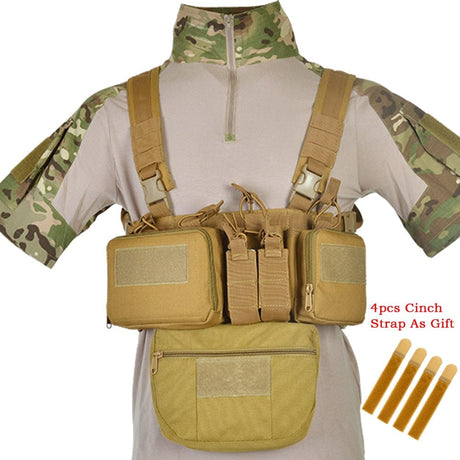 Chest Rig/Vest Holster BackPack Molle System 2023 BackPacks BushLine Tan and Pouch  