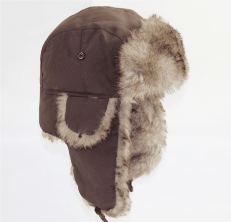 Russian Furr lined winter Bomber Hat Thermal & Wool Beanies BushLine Black  