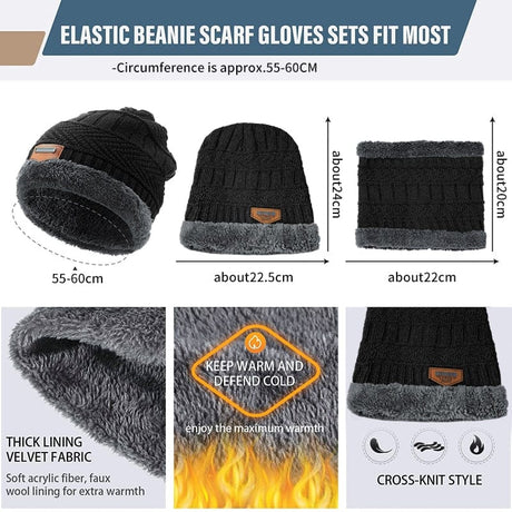 Cozy Warm Winter Knitted Wool Beanie Thermal & Wool Beanies BushLine Auburn  