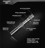 10-300X Phone adaptable Portable Metal Monocular Optics  