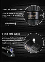 10-300X Phone adaptable Portable Metal Monocular Optics  