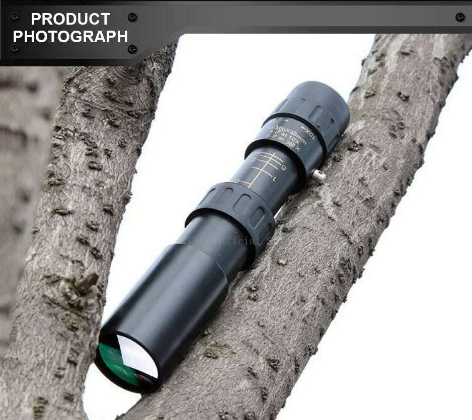 10-300X Phone adaptable Portable Metal Monocular Optics  