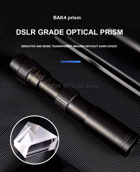 10-300X Phone adaptable Portable Metal Monocular HD 4K Optics  